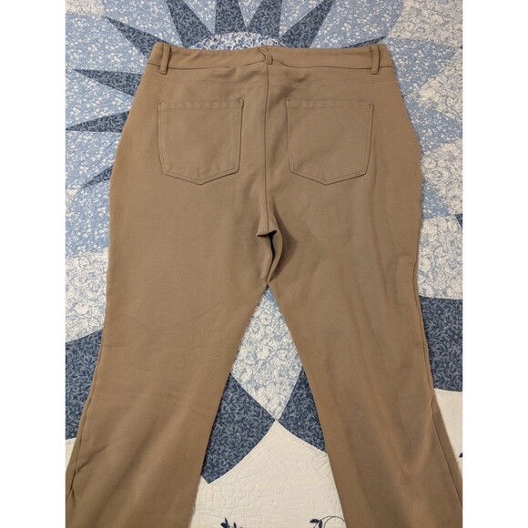 Coldwater Creek Slim Leg Khaki Pants Womens Size 8 Brown Twill Chino Jegging Fit - Picture 7 of 9
